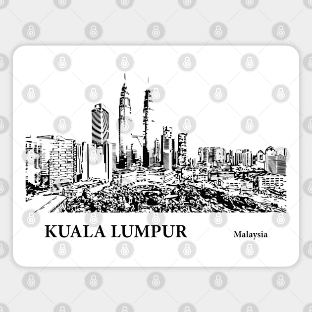 Kuala Lumpur Malaysia Magnet by Lakeric